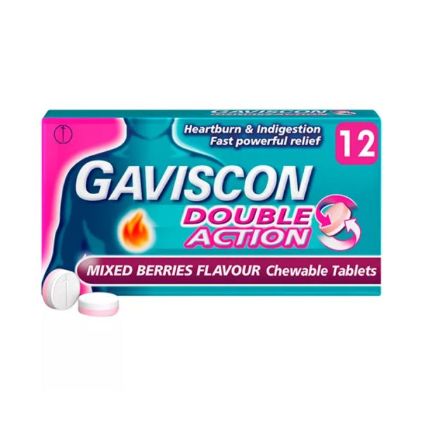 Gaviscon Double Action Mixed Berry Tablets (12 Pack) Online