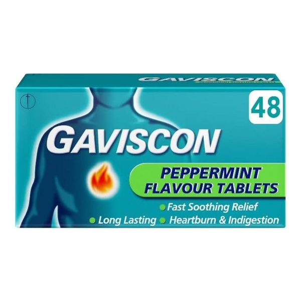 Gaviscon Heartburn & Indigestion Relief Peppermint Flavour (48 Pack) Sale