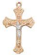 Small Rose Gold SS Tutone Crucifix Necklace Online Sale