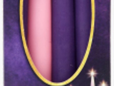 10  Advent Candle Set Purple and Pink Discount