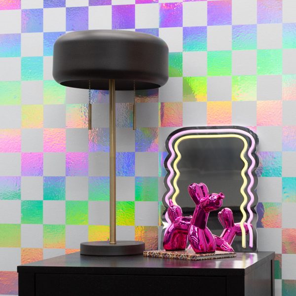 Holographic Checkmate Peel and Stick Wallpaper Online Sale