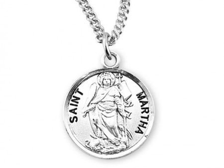 St Martha SS Round Medal 18 Inch Chain For Discount