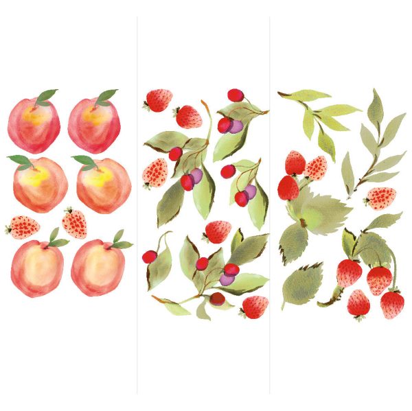 Peach & Berry Medley Removable Wall Decals Supply