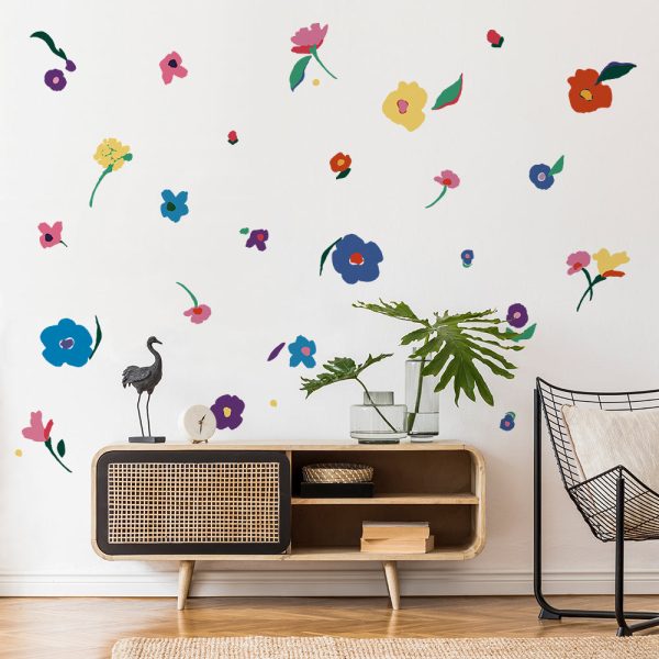 Abstract Flower Removable Wall Decals Fashion