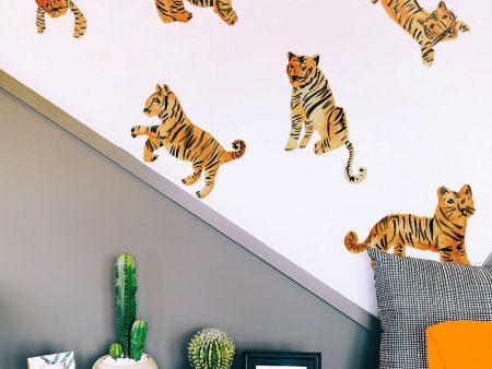 Watercolor Tiger Removable Wall Decals For Cheap