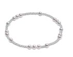 E Newton Hope Unwritten Sterling 4mm Bead Bracelet - Pearl For Cheap