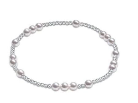 E Newton Hope Unwritten Sterling 4mm Bead Bracelet - Pearl For Cheap