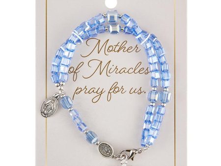 Miraculous Rhinestone Rosary Bracelet For Discount