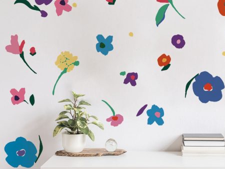 Abstract Flower Removable Wall Decals Fashion