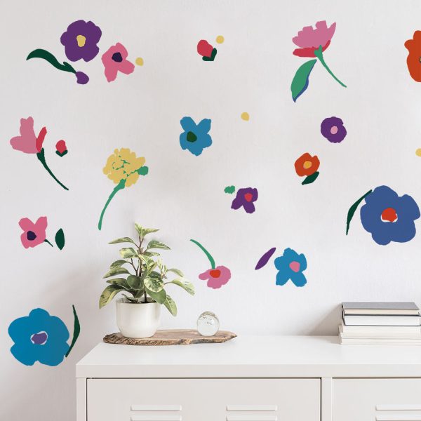 Abstract Flower Removable Wall Decals Fashion