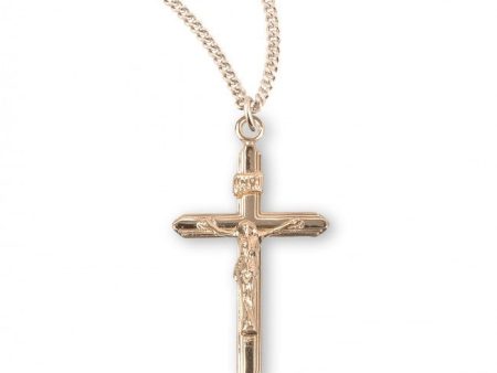 1  Gold Over SS Crucifix 18 Inch Chain Online Hot Sale