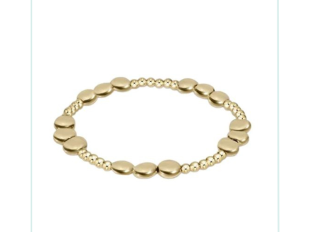 E Newton Honesty Joy Pattern 6mm Bead Bracelet - Gold Discount