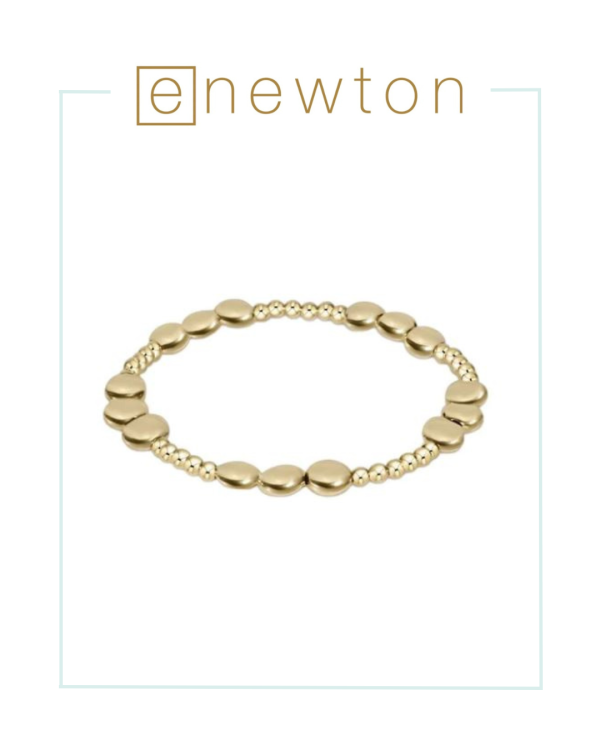 E Newton Honesty Joy Pattern 6mm Bead Bracelet - Gold Discount