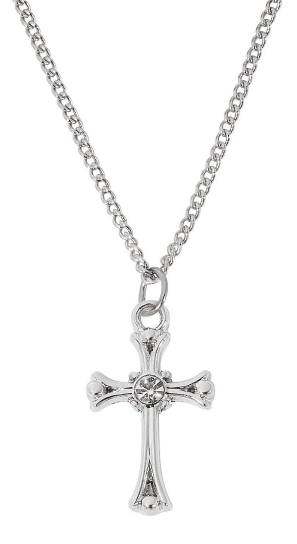 Crystal Set Cross 16-18 Inch Adjustable Chain For Cheap