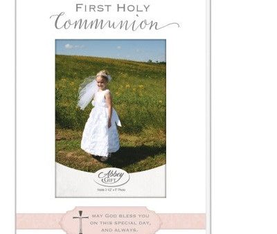 First Communion Photo Frame Pink With Cross Online Sale