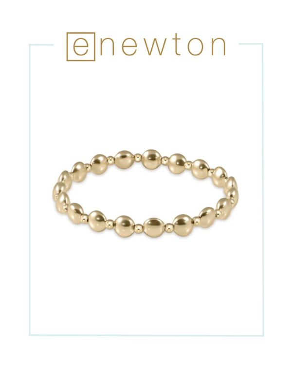 E Newton Honesty Gold Grateful Pattern 6mm Bead Bracelet - Gold Online now