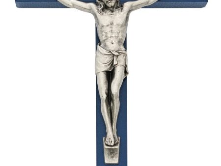 10  Blue Wood Crucifix Hot on Sale