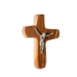 Deluxe Olive Wood Holding Cross With Corpus For Sale