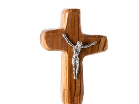 Deluxe Olive Wood Holding Cross With Corpus For Sale