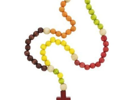 Kiddie Wood Bead Rosary Online now