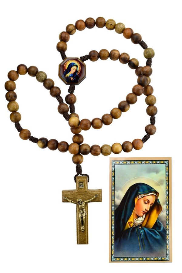 10MM Wood Saints Rosaries Cheap