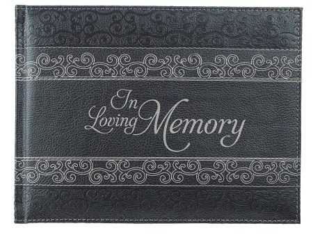 In Loving Memory Charcoal Guest Book Supply