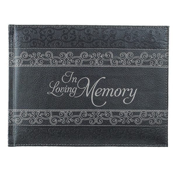 In Loving Memory Charcoal Guest Book Supply