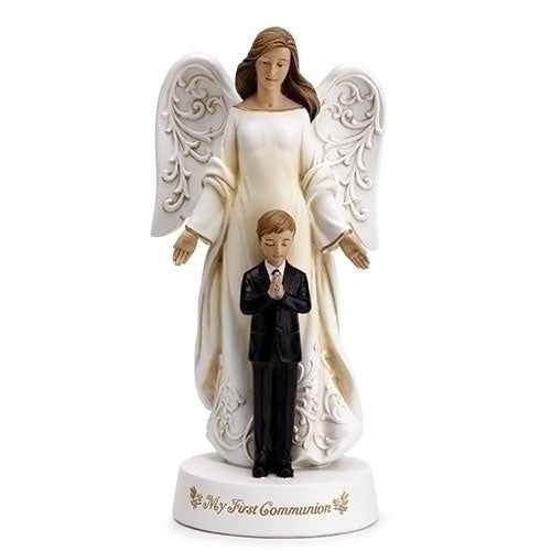 7.75 First Communion Angel With Boy Figurine For Discount