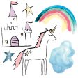 Rainbows & Unicorns Removable Wall Decals For Cheap