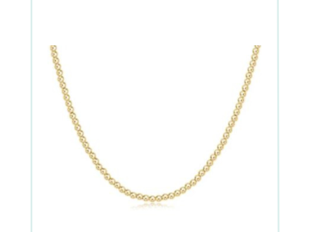 E Newton 15  Choker Classic Gold - 3mm on Sale