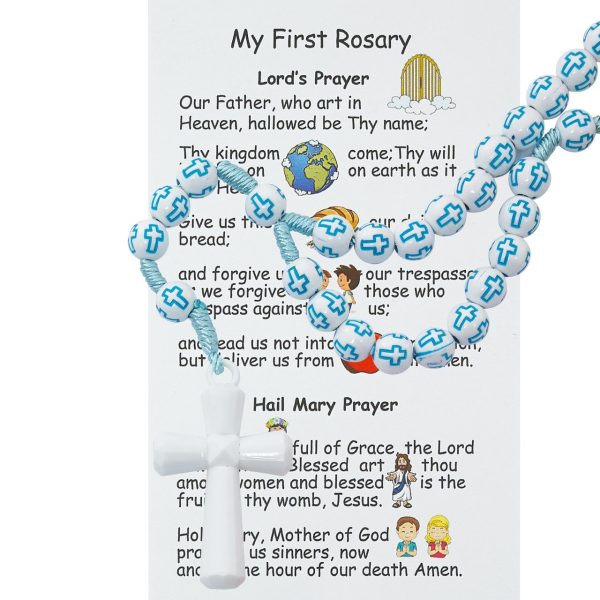 Kid s Blue Cross My First Rosary Cheap