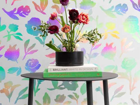 Holla-Graphic Floral Peel and Stick Wallpaper by She She Cheap