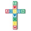 Block Wall Cross Primary Colors For Sale