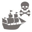 Pirate Skull & Crossbones Removable Wall Decals Cheap