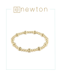 E Newton Dignity Sincerity Pattern 6mm Bead Bracelet - Gold Cheap