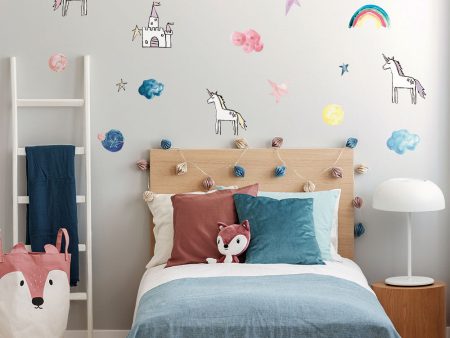 Rainbows & Unicorns Removable Wall Decals For Cheap