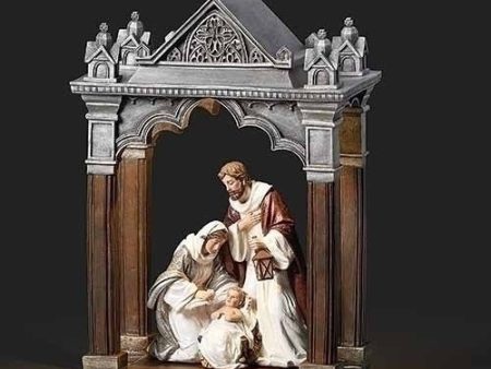 12 H LED Church With Holy Family Nativity on Sale