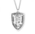 St Michael SS Large Shield Necklace Online Sale