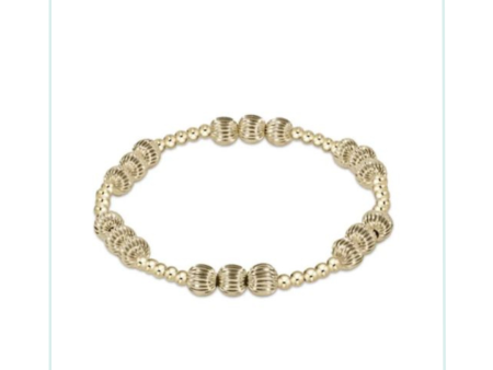 E Newton Dignity Joy Pattern 6mm Bead Bracelet - Gold Online