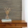 Loose Weave Boodle & Jute Authentic Grasscloth Wallpaper For Sale