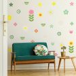 Retro Floral Removable Wall Decals For Cheap