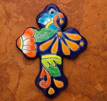 Vibrant Mexican Talavera Wall Cross Discount