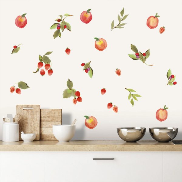 Peach & Berry Medley Removable Wall Decals Supply