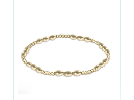 E Newton Harmony Joy Pattern 2mm Bead Bracelet - Gold Supply