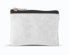 White Mosaic Patterned Zipper Rosary Pouch For Sale