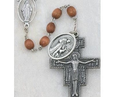 7 Decade Franciscan Wood Rosary For Discount