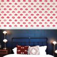 Painted Lips Peel and Stick Wallpaper By Novogratz Sale