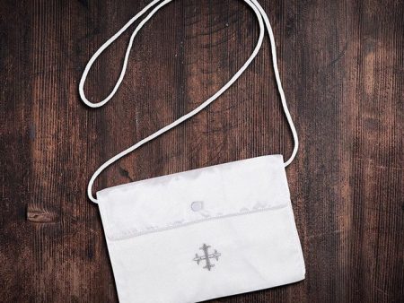 Embroidered Cross First Communion Purse Sale