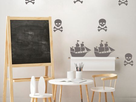 Pirate Skull & Crossbones Removable Wall Decals Cheap