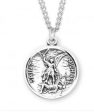 SS St Michael The Archangel Round Medal 24 Inch Chain Online